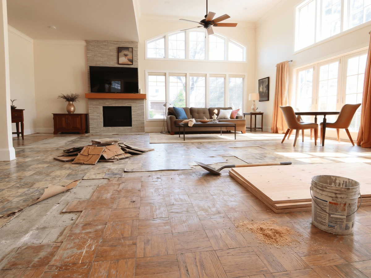 Premium Hardwood Flooring - Before