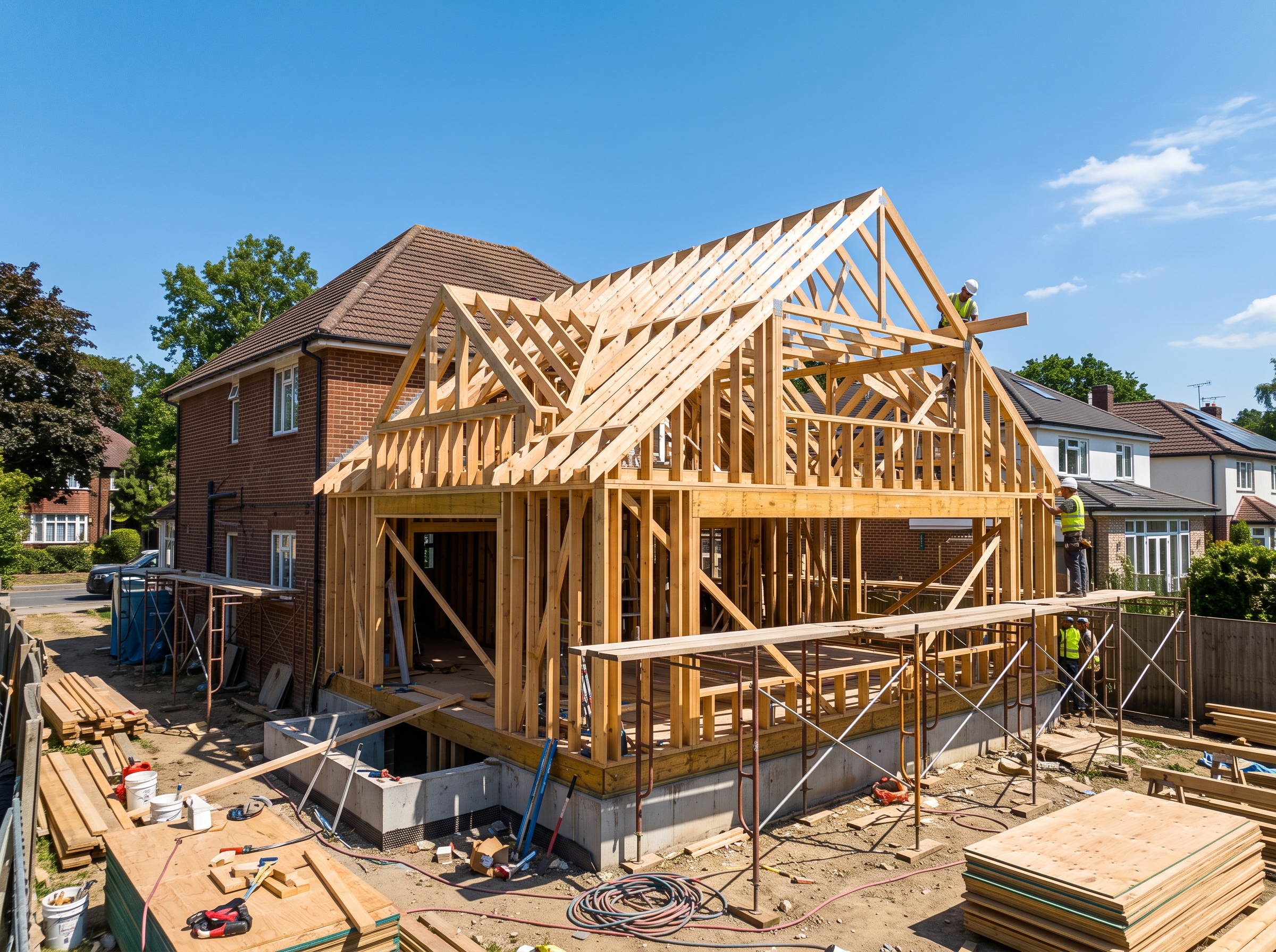 Complete Structural Framing & Extension - Before