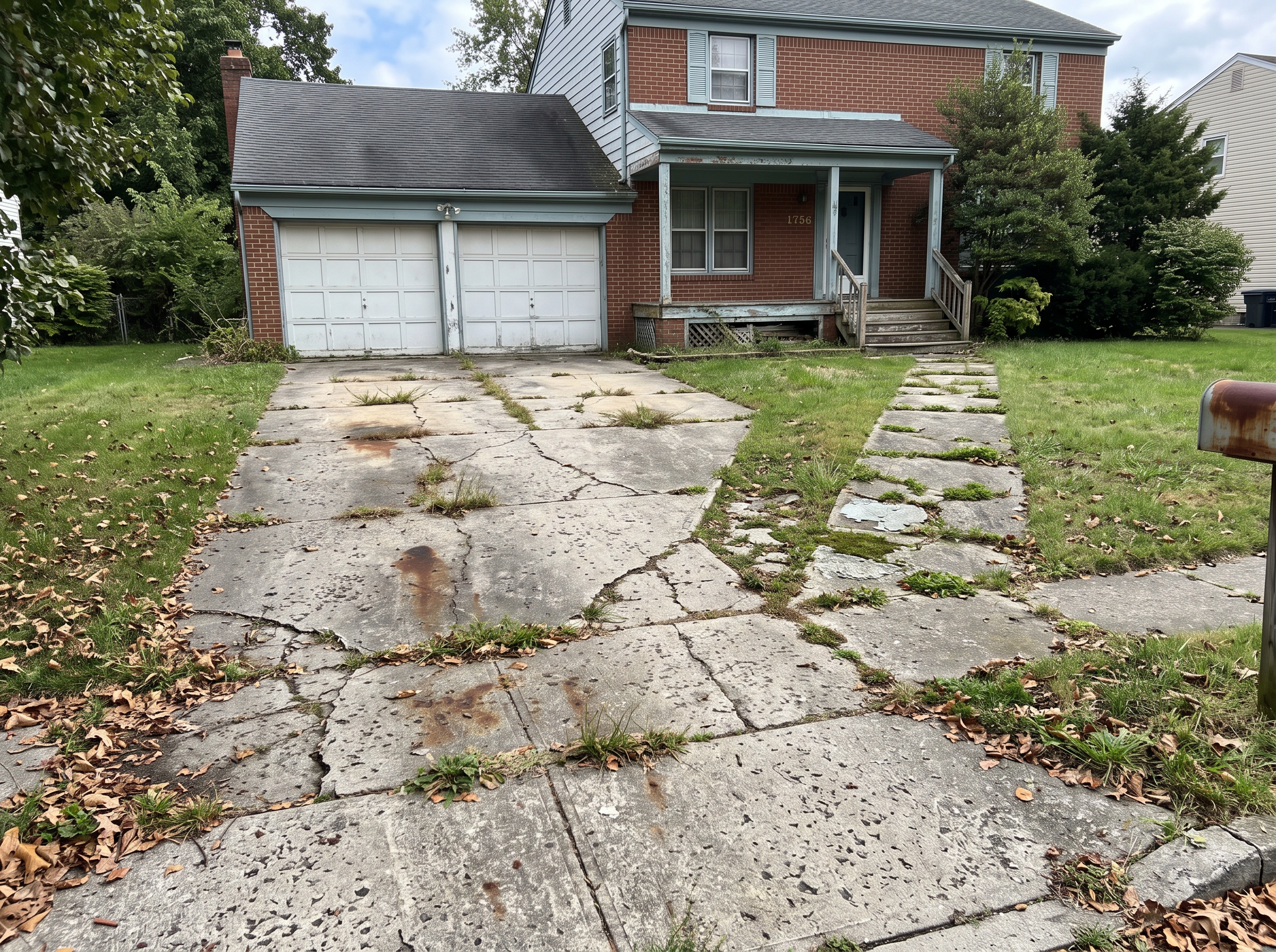 Driveway Paving & Concrete Work - Before