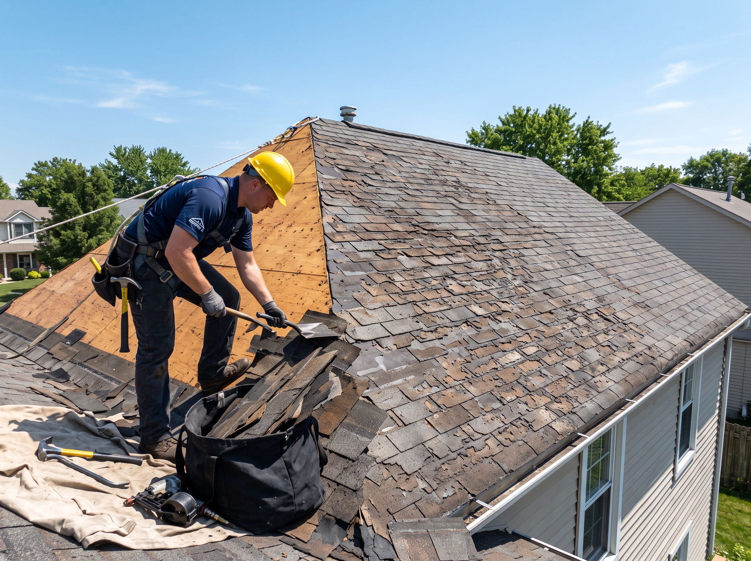 Architectural Roof Shingle Replacement - Before